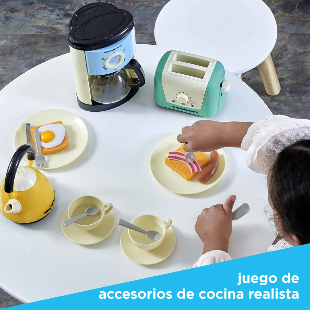 Set de Cocina Casdon Morphy Richards | Aparatos de Cocina de Juguete para niños a Partir de 3 años | ¡Incluye tostadora, cafetera, hervidor de Agua y Mucho más!