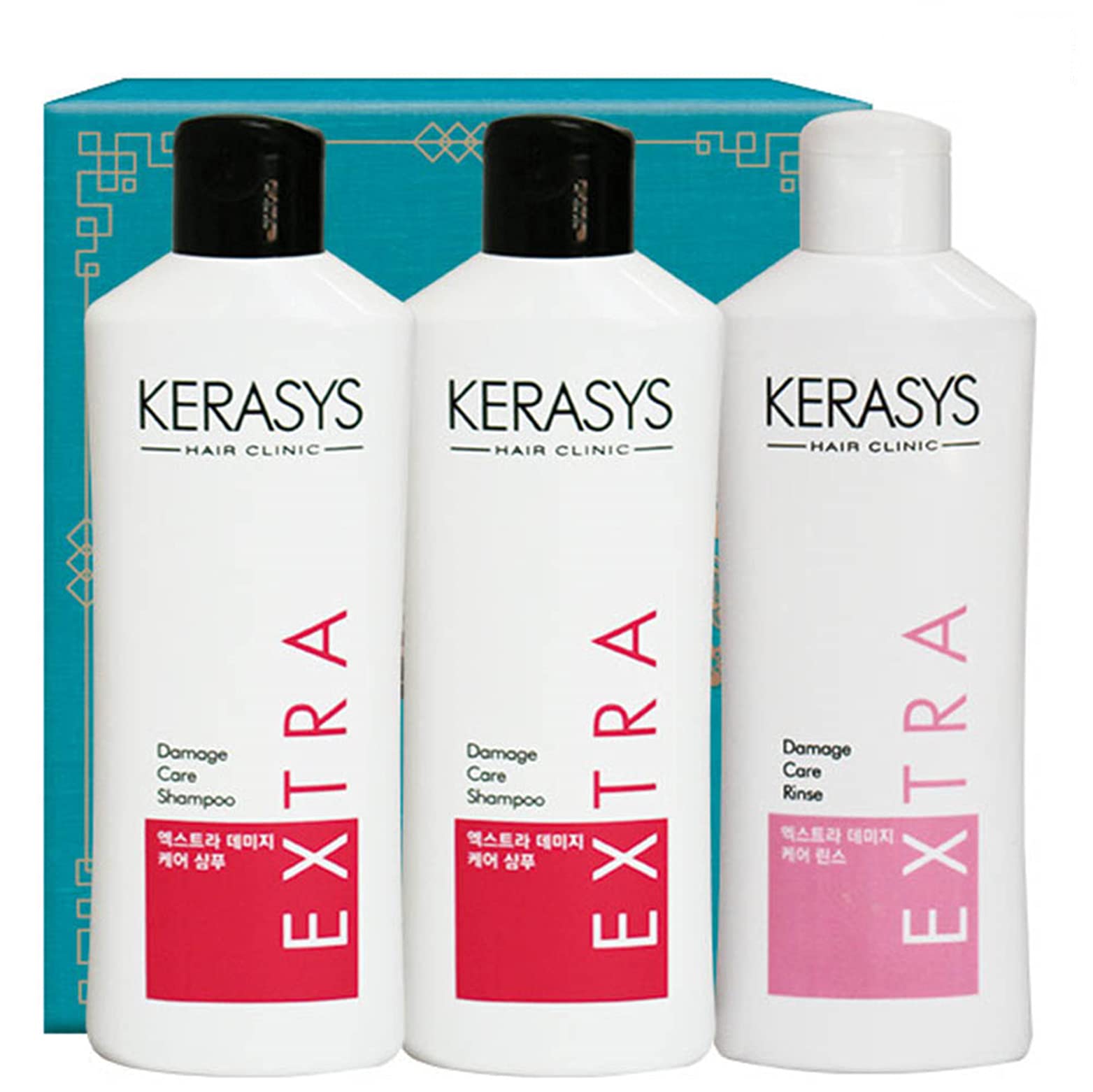Kerasys Hair Clinic Damage Care Shampoo 180ml x 2P and Treatment 180ml Set