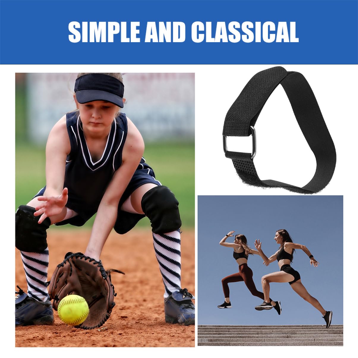 Abaodam Attaches De Protection De Jambes pour Équipement De Baseball avec Boucle Métallique Sangles Remplaçables pour Garde Jambes Fixation Facile Et Pratique