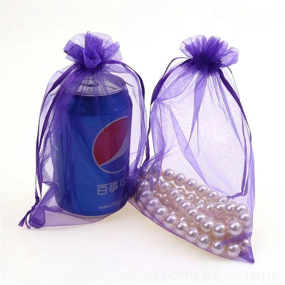 50 sztuk 7X9 9X12 10X15 13X18 cm Organza Worek do pakowania biżuterii dekoracji weselnej