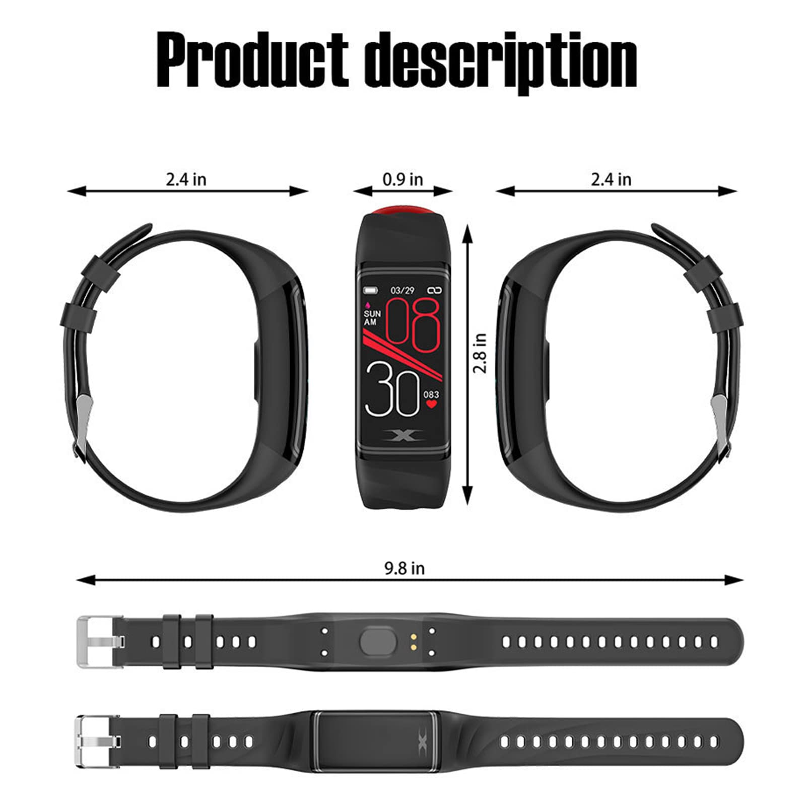 Reloj Inteligente De Gestión De La Salud Masculina Y Femenina para Adolescentes Y Niños. Pulsera De Moda Impermeable con Frecuencia Cardíaca. Monitoreo De La Presión Arterial.