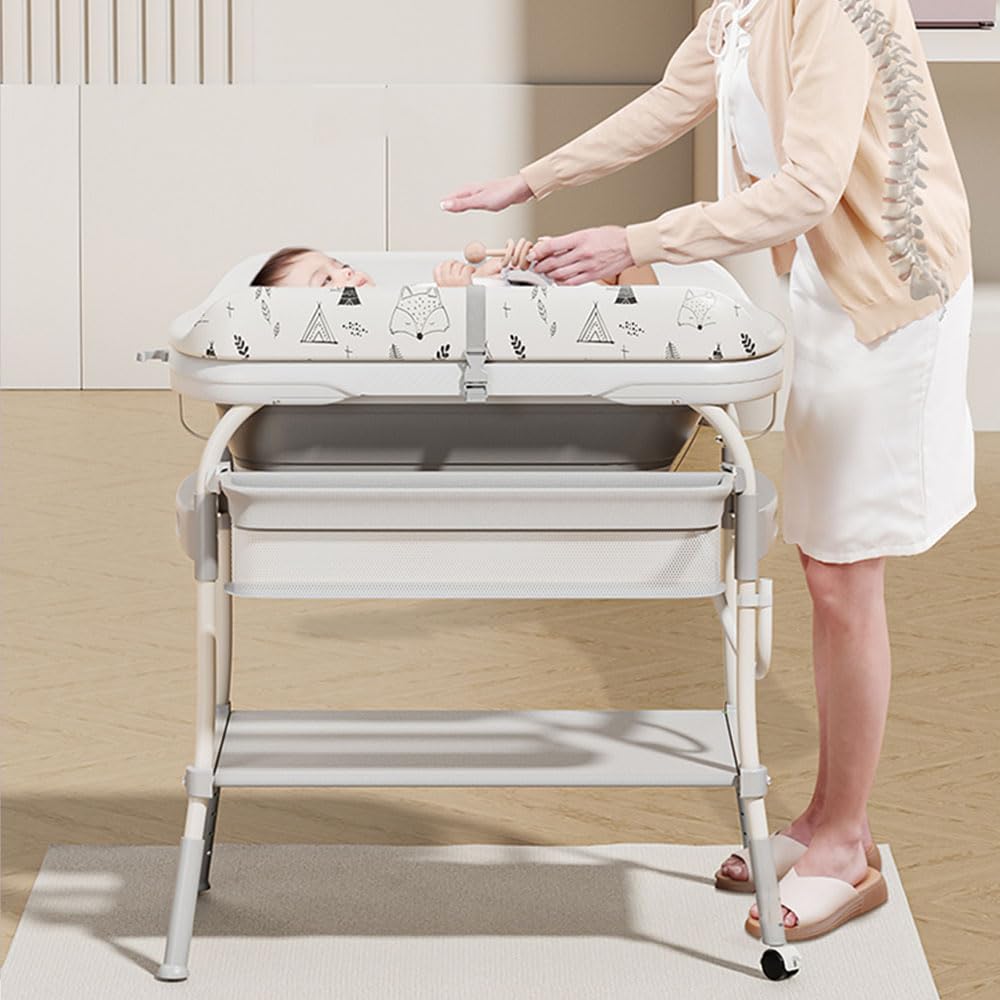 Baninni 2 in 1 Tavolo fasciatoio con bagno Ramona Grigio