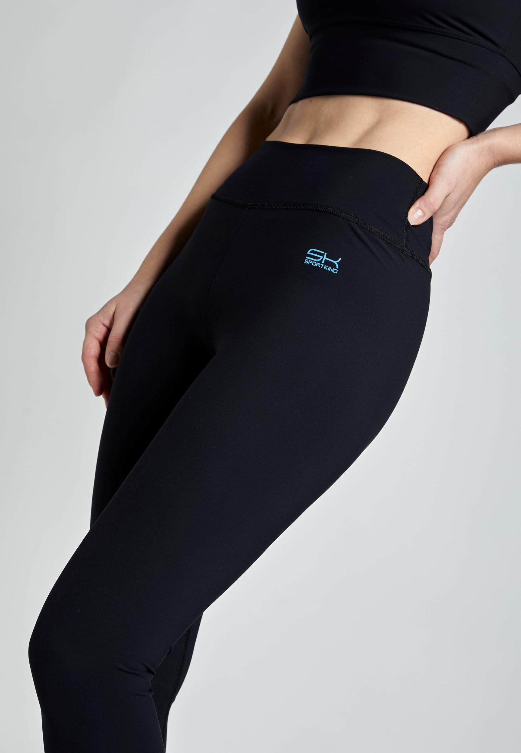 Sportkind Mädchen & Damen Fitness, Sport Leggings, Yogahose, High Waist, Blickdicht, atmungsaktiv