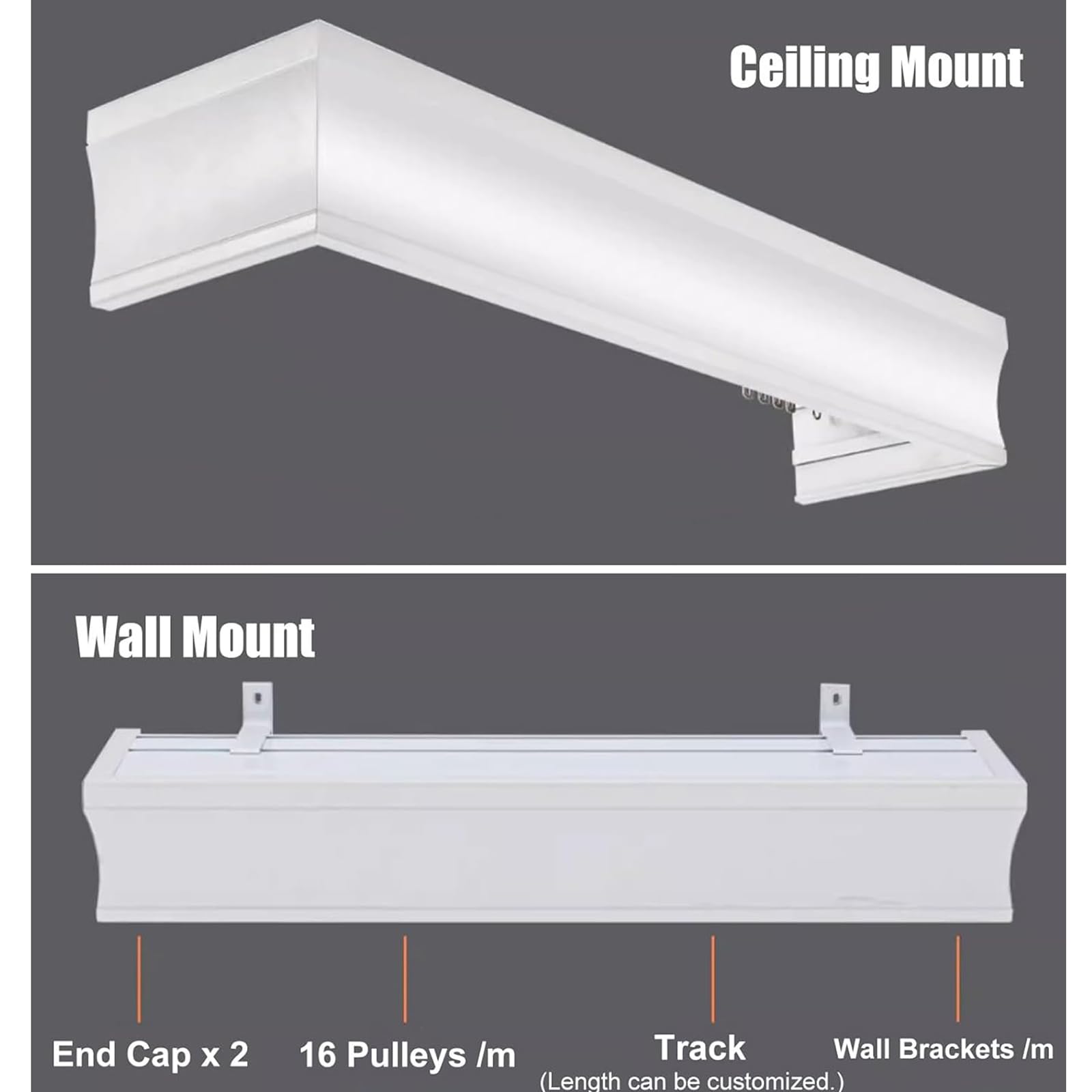Cantonnière de fenêtre réglable 3 en 1 avec système à double rail – Parfait pour les rideaux occultants et cantonnières personnalisés, améliore la décoration de la maison, installation facile et