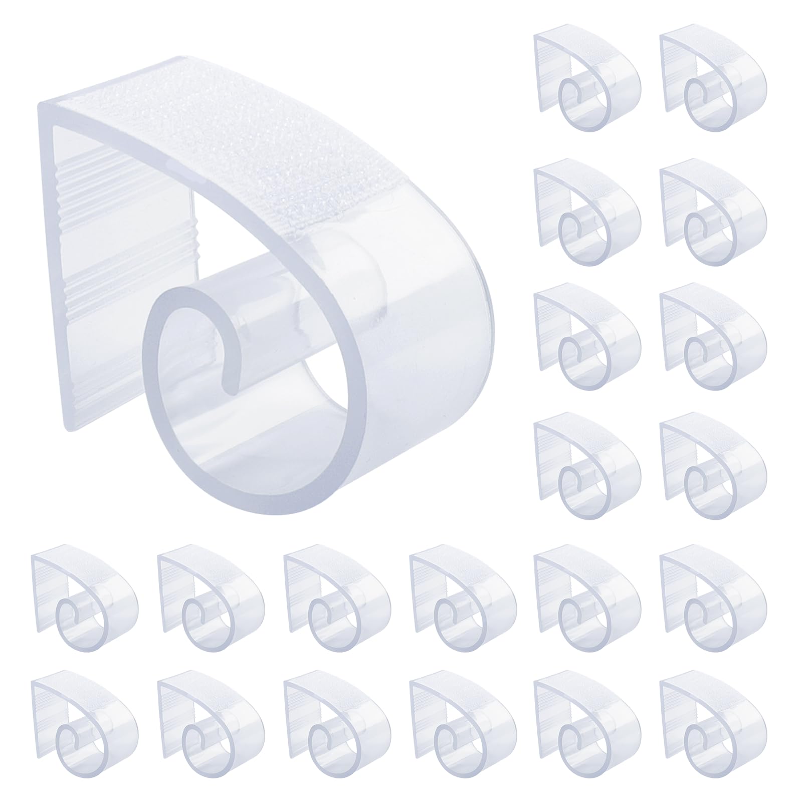 OKAMMY Table Cloth Holder Clips for Tablecloths Outdoor - 20Pcs Plastic Table Skirting Clips for Thick 1.5-2cm Tables Hook Outdoor Tablecloth Clips for Picnic Party