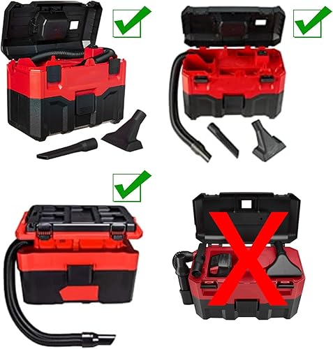 Miniatura 5 de 14-37-0105 18v28v Conjunto de manguera de aspiradora húmedaseca compatible con aspiradora Milwaukee 0880-20 Rev-B, uso para recoger polvo y desechos