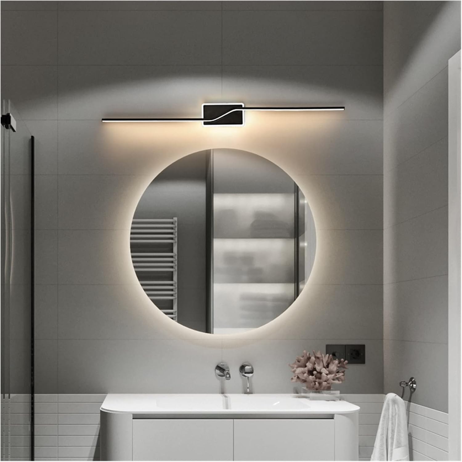 HYJAUSXB Wall lamp, Light Luxury Lamp Living Room Background Modern Minimalist LED Bedroom Bedside Mirror Front Lamp, Pendant