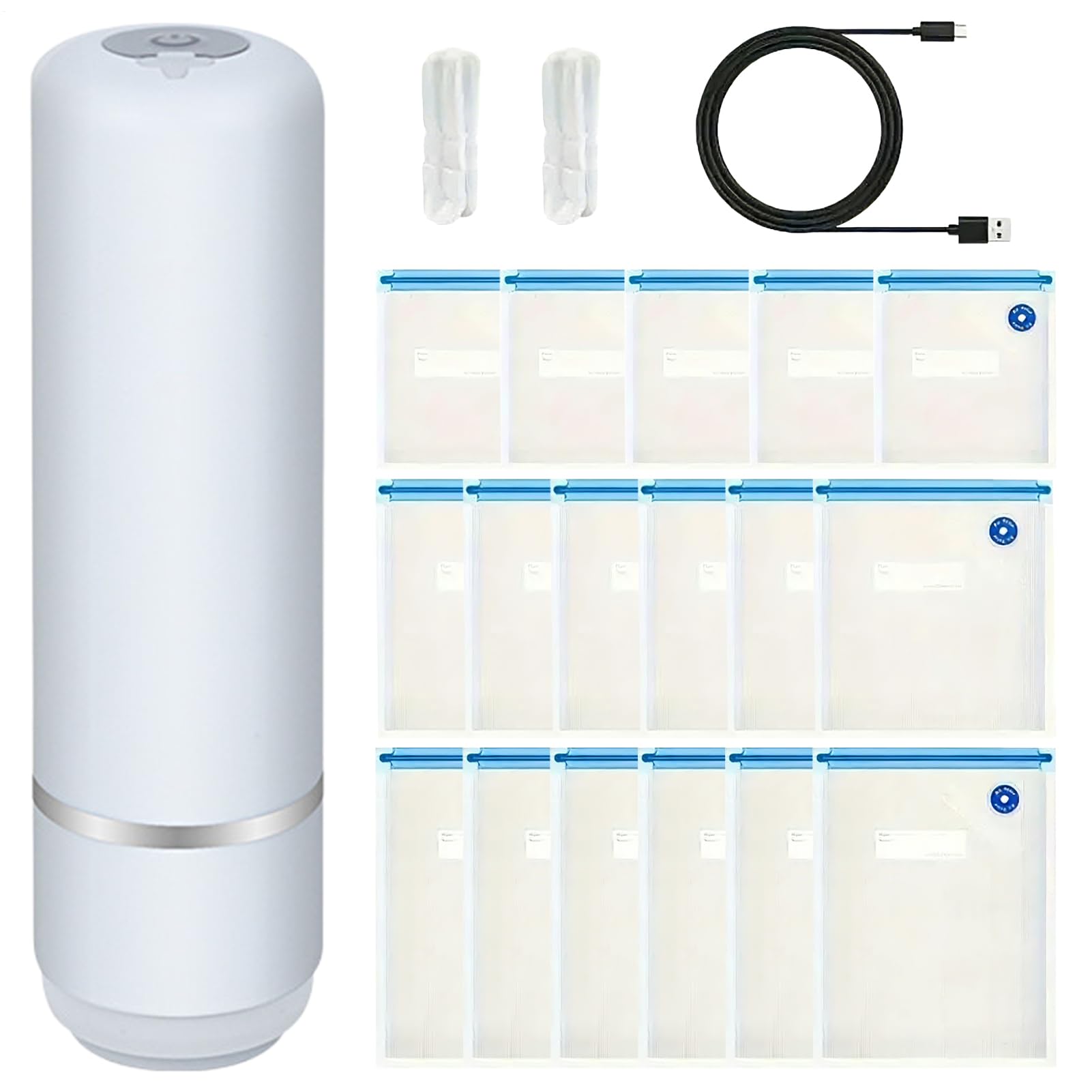 Machine pour mise sous vide alimentaire et mini outil de soudage avec 15 sacs