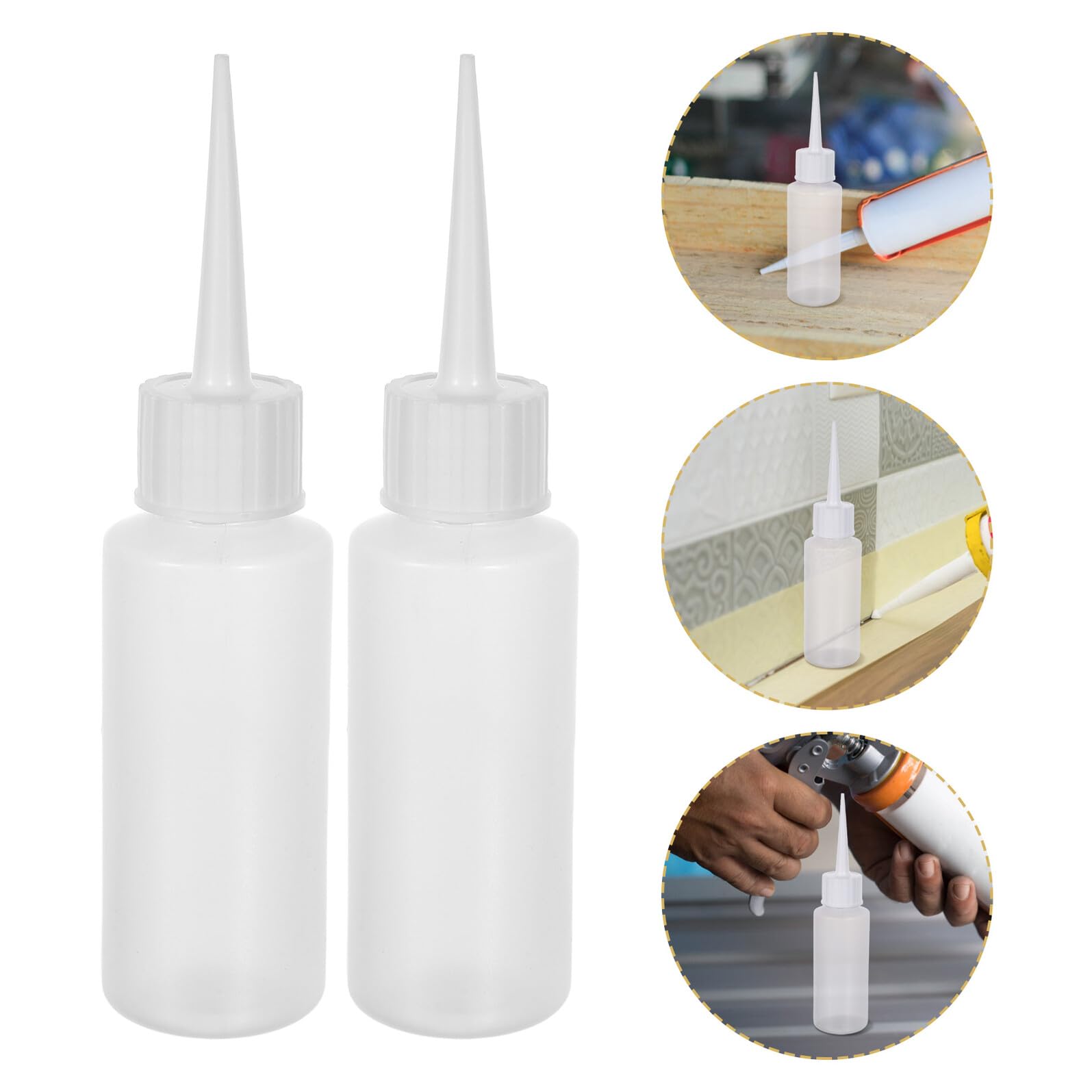 100stücke Kunststoff-dosierflasche mit Nadelspitze Transparente Quetschflasche für Feinspitzen-klebstoff Kleine Tropfflasche mit Applikator Leere Präzisionsapplikatorflasche