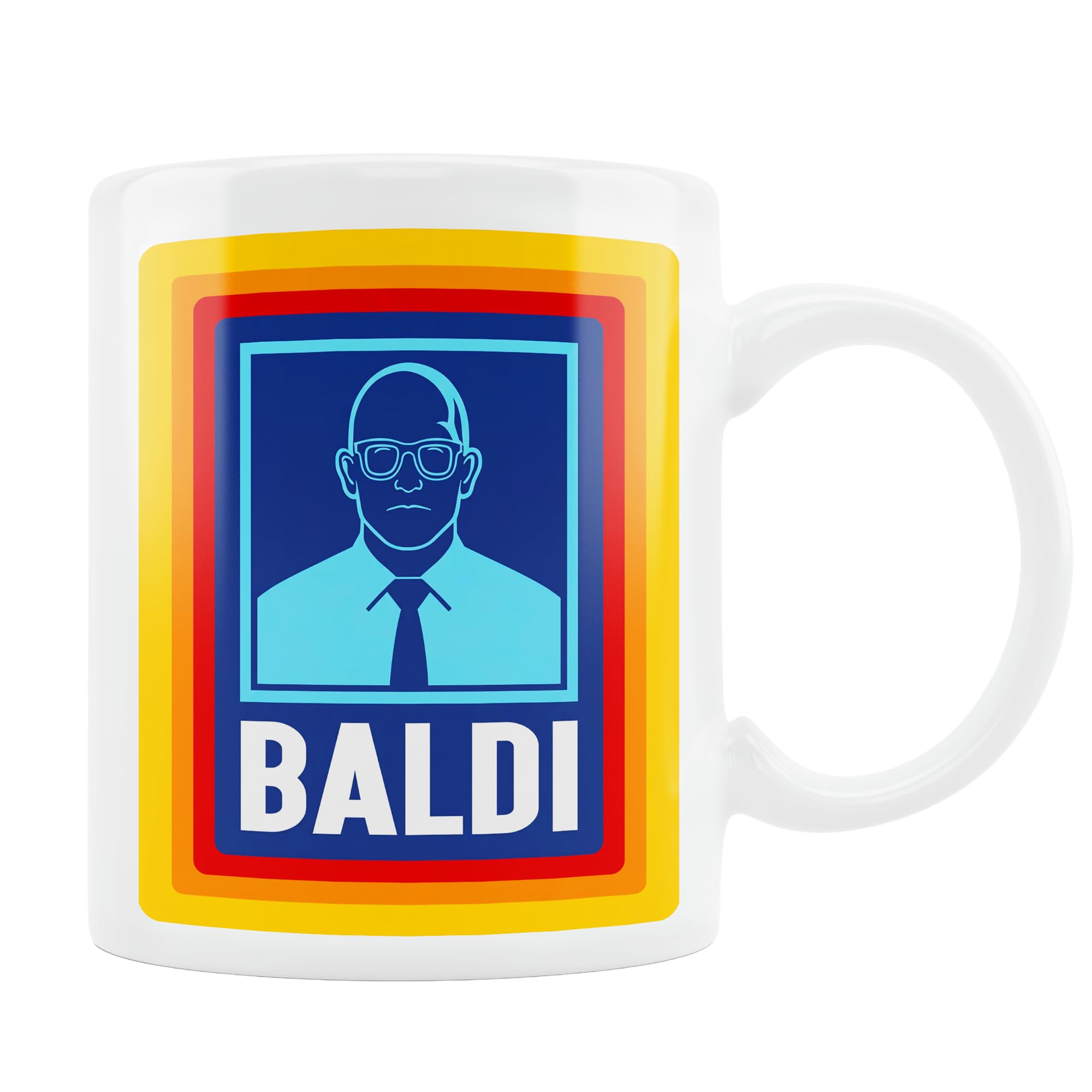 Baldi Gift Mug - Funny Coffee Mug for Bald Men, Dad, Grandad - Novelty Birthday or Father’s Day Gift for Him, Stepdad, Husband, Colleague - Humorous White Ceramic Tea Cup, 11oz