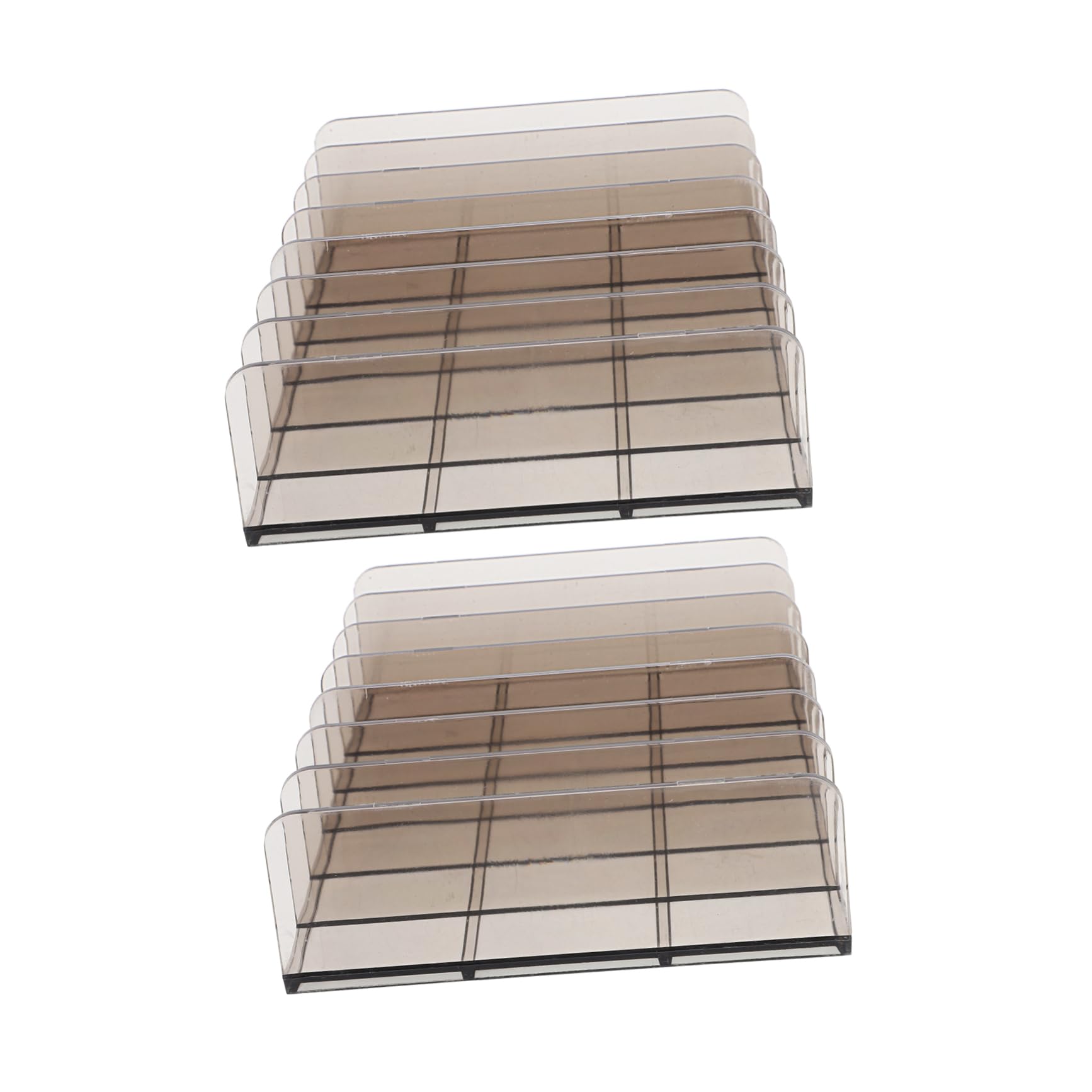 Uonlytech 4 Sätze Aufbewahrungsbox Für Bargeld Tablett Ort Fächer Kassierer Inhaber Kassenschale Zum Füllen Von Bargeld Rechnungsorganisator Für Den Schreibtisch Acryl Grau 2 Stücke * 4
