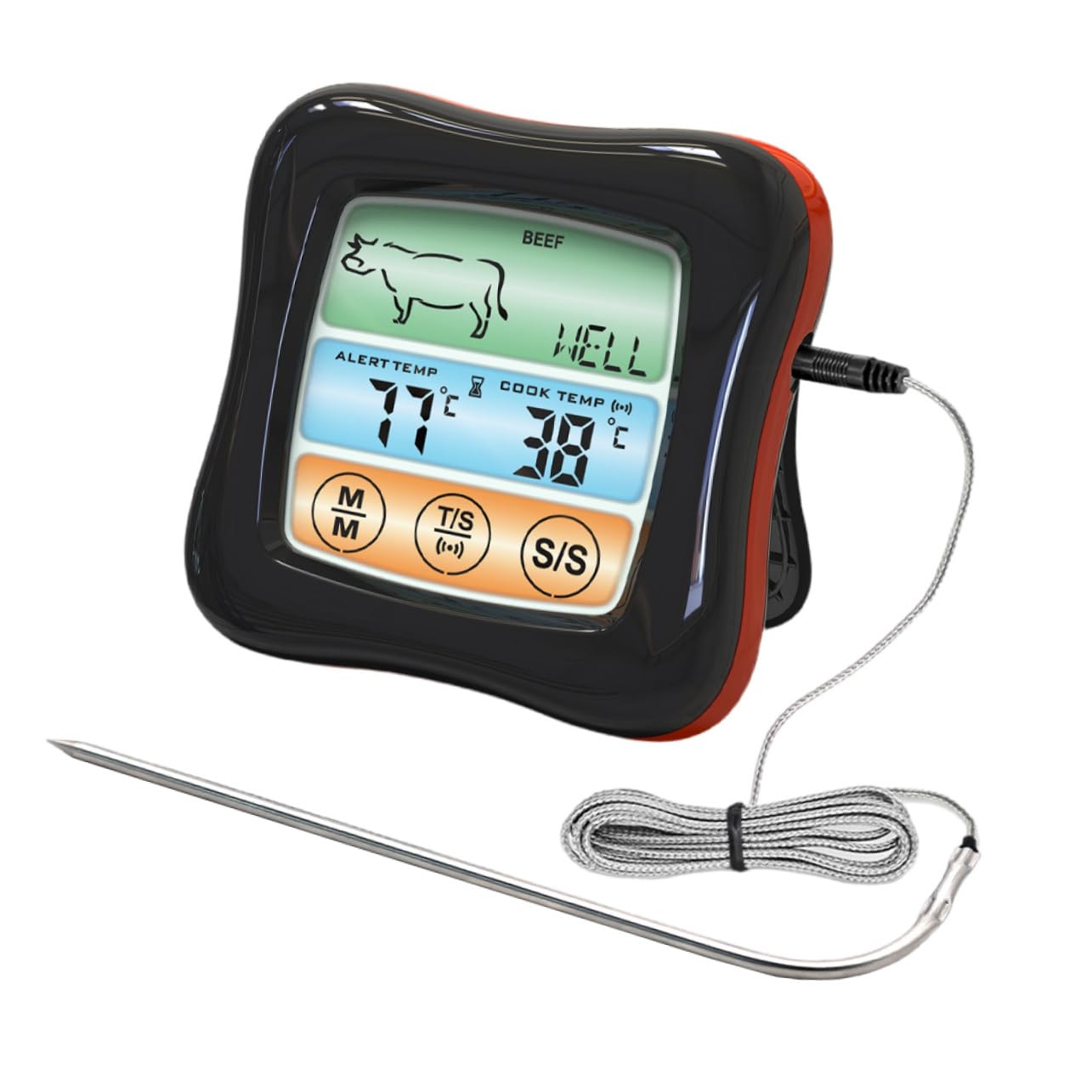 Termómetro Digital Táctil Temporizador para Cocina y Barbacoa
