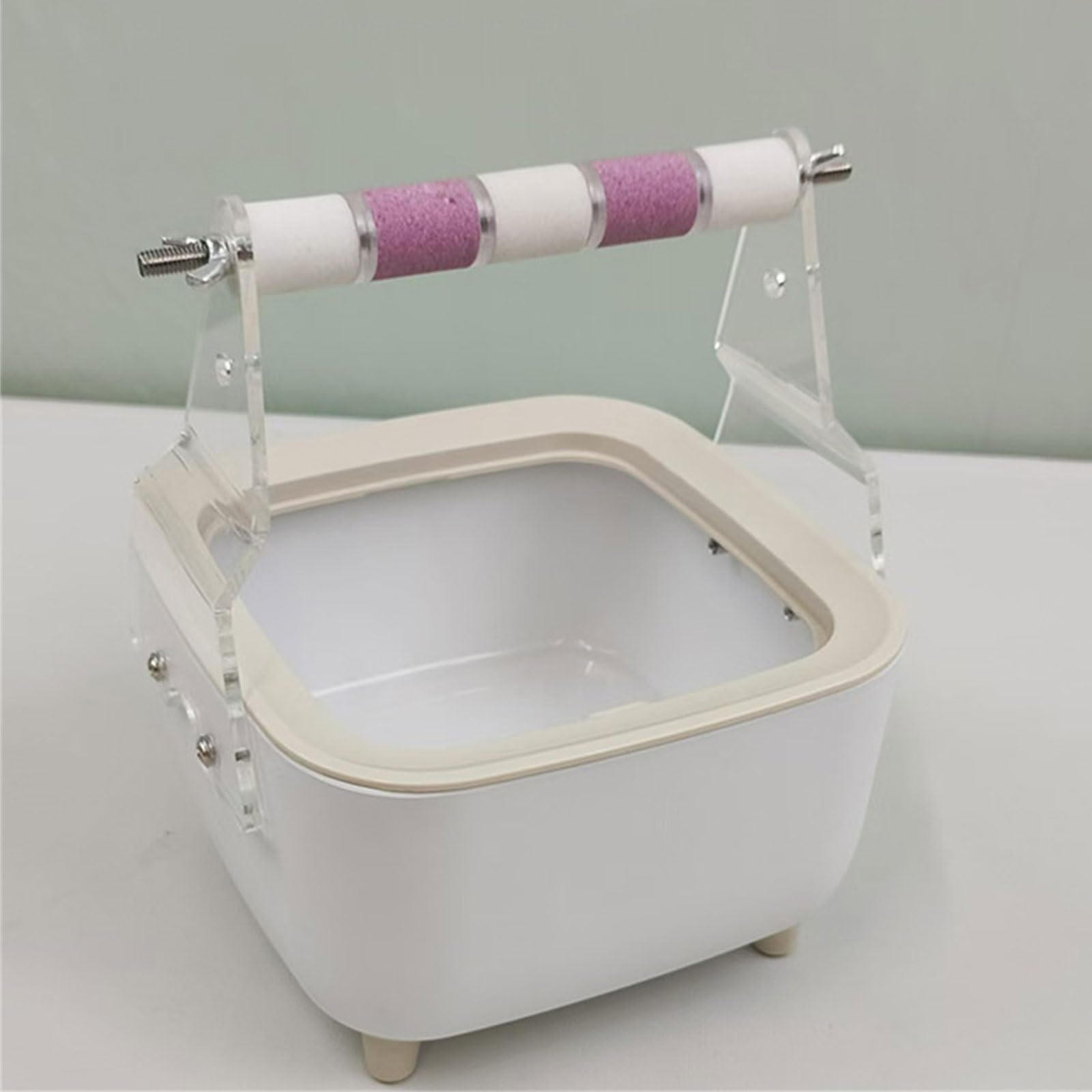 Soporte para Inodoro para pájaros de fácil Limpieza, Cubo extraíble, Percha de pie para periquitos, tortolitos, Accesorios de Entrenamiento para pájaros, Accesorio para Loros