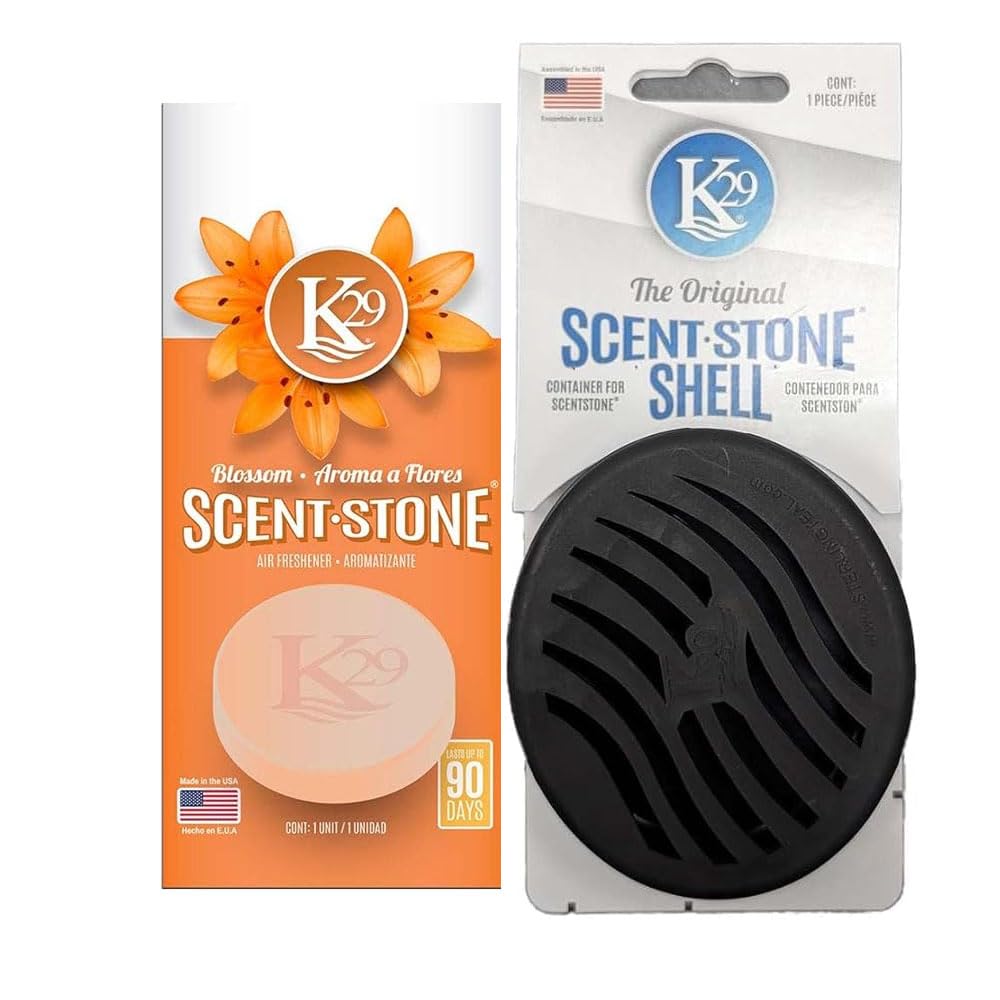 K29 Scent Stones Home and Car Air Freshener with Scent Stone Shell (Blossom/Shell)