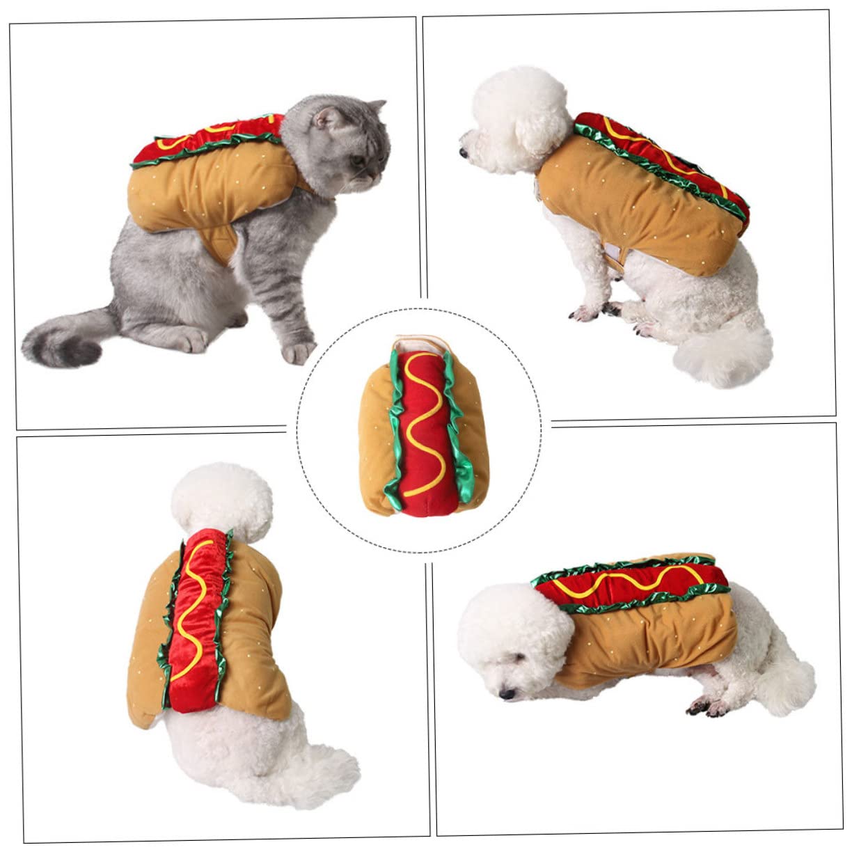1pezzi Costume Natalizio per Animali Domestici Decorativo e Facile da Indossare per Cani e Gatti per Feste o Servizi Fotografici