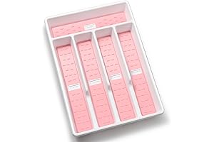 Silverware Organizer with Icons: Pink Perfection for Your Cutlery