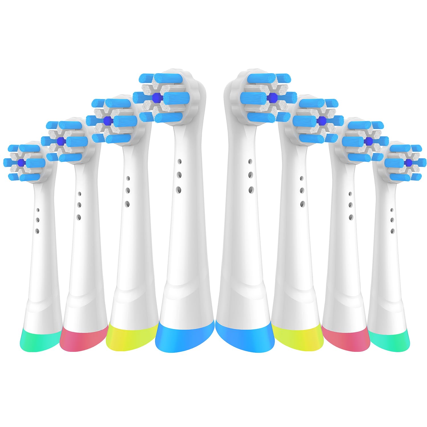 8 Pack Replacement Heads Compatible with Oral-B iO Electric Toothbrush Heads for iO 3/4/5/6/7/8/9/10 Series (8 White)