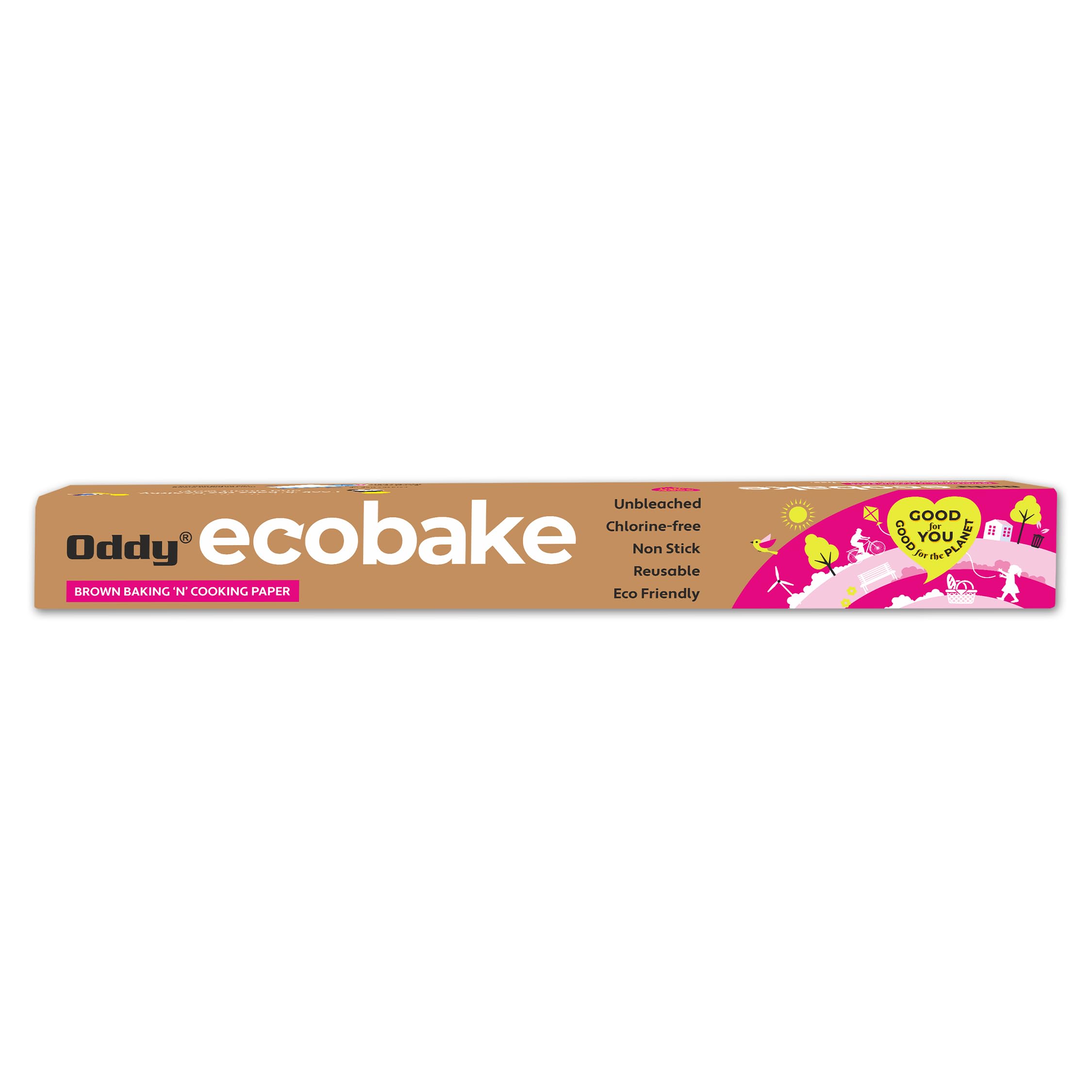 Oddy Uniwraps Ecobake Brown Cooking & Baking Paper 10'' X 5 Mtrs (Unbleached & Chlorine Free)