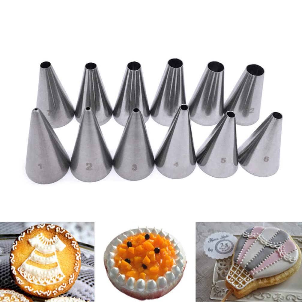 DIY-Kuchendekorationswerkzeuge, Kuchen-Spritztüllen, kleine runde Spitzen, Creme-Cupcake-Gebäcktüllen, Fondant-Kuchendekoration, Zuckerguss-Spritztüllen, Spritztüllen