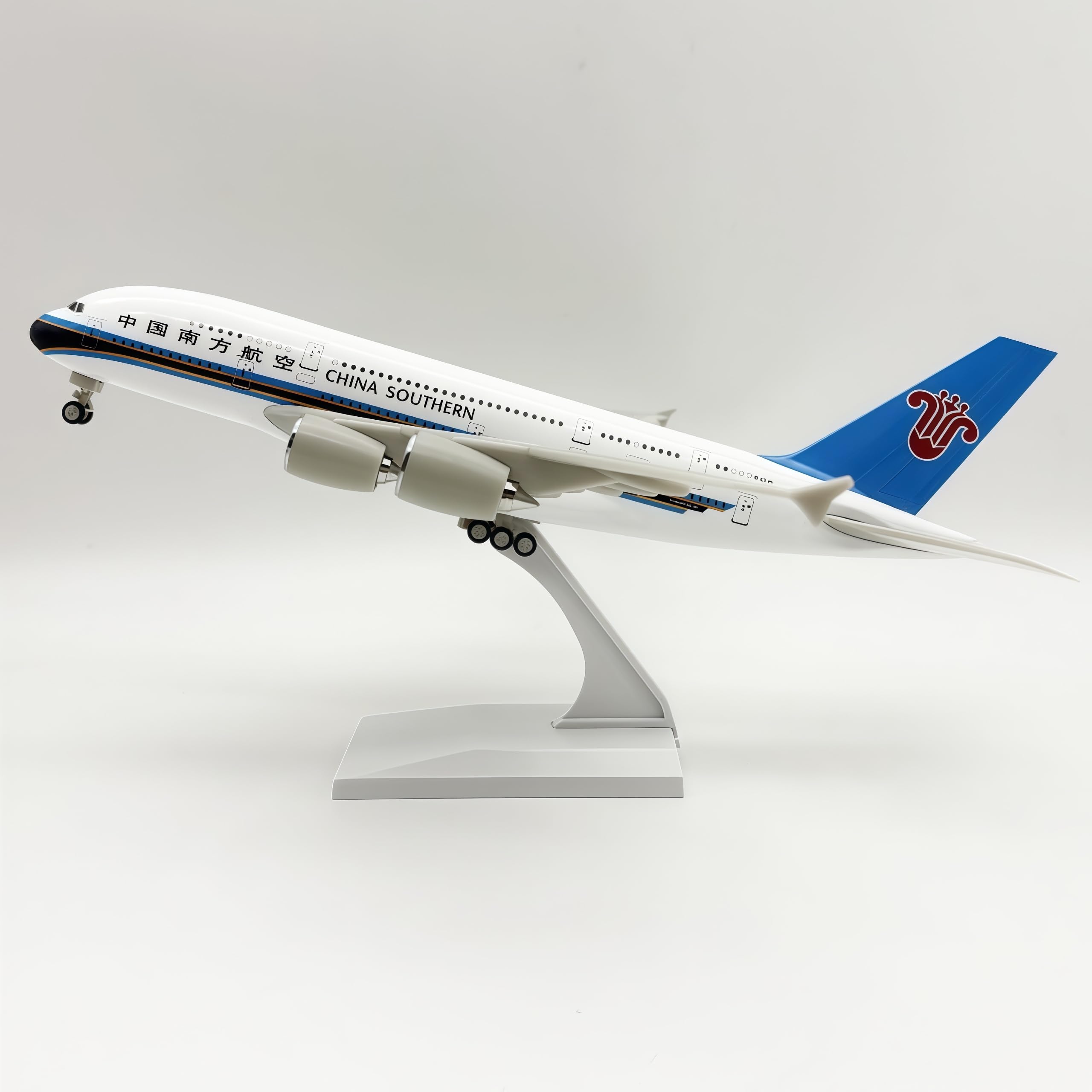 Lgsrsnxhtx A380 Airplane Model 1/200 China Southern Diecast Metal Airplane Model With Stand A380 Plane Model For Adult Aviation Gifts,Desktop Display Airplane Ornament