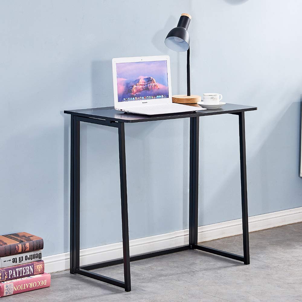 QIHANGUK Small Computer Desk Table Fold Up Writing Desk Tidy 80cm