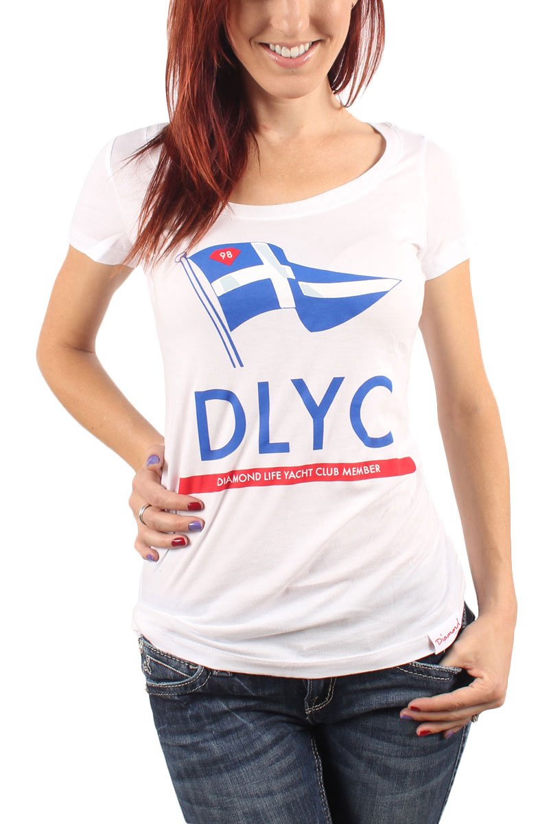 Diamond Supply Co. - Womens DLYC Member Scoop T-Shirt in White