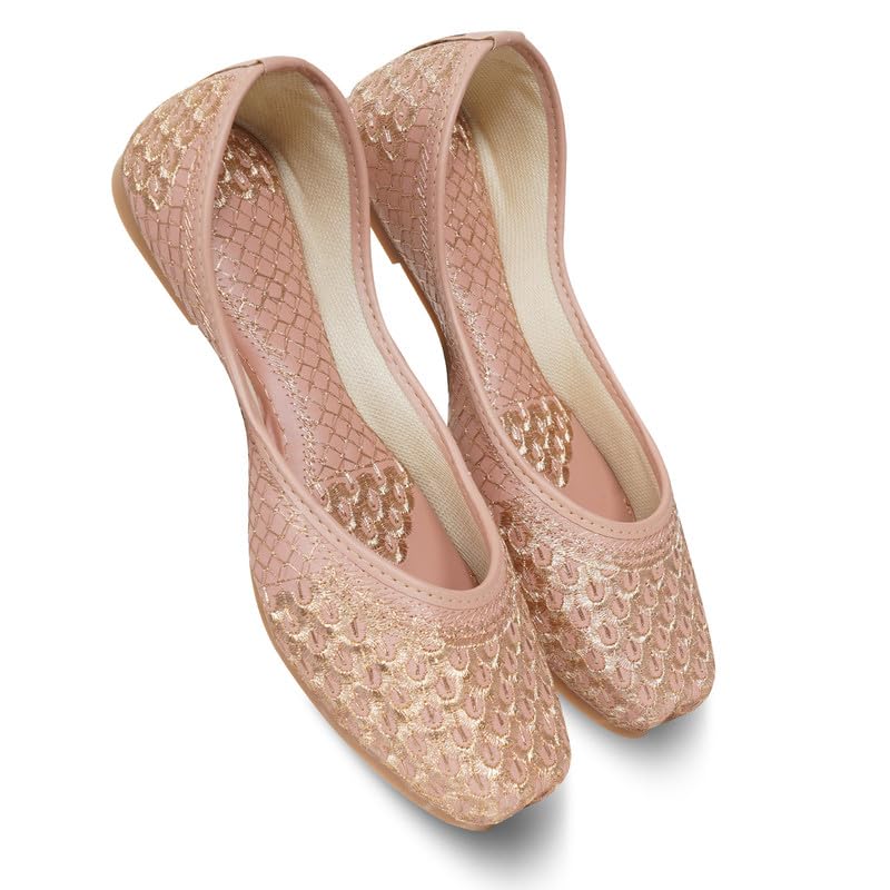 Image of DFR Women Juti | Embroidered Rajasthani Mojari Girls Shoe