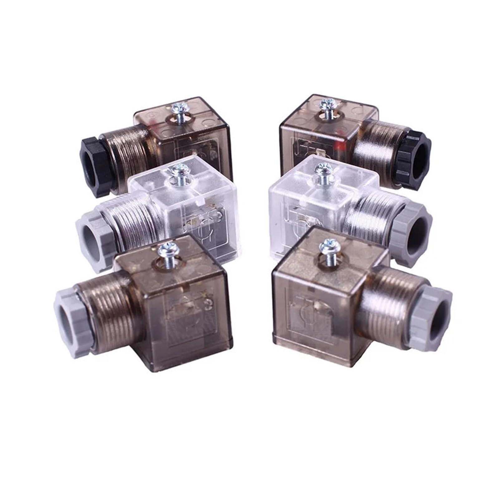 Conector de válvula solenoide DIN 43650 con toma hembra LED para eliminar errores de conexión