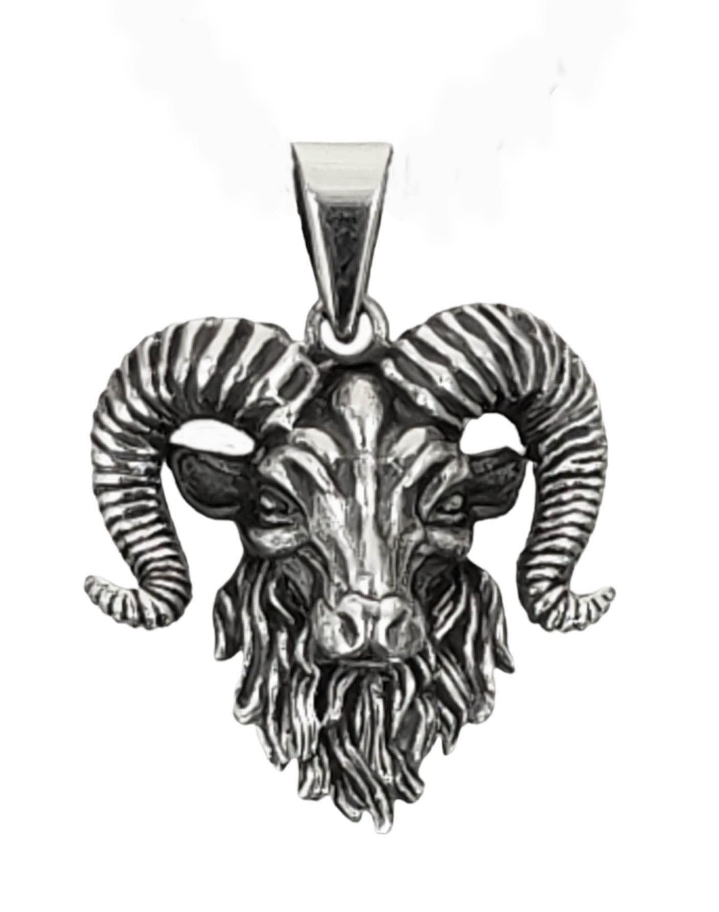 Kiss of Leather Widderkopf Anhänger aus 925 Sterling Silber, Si. 432