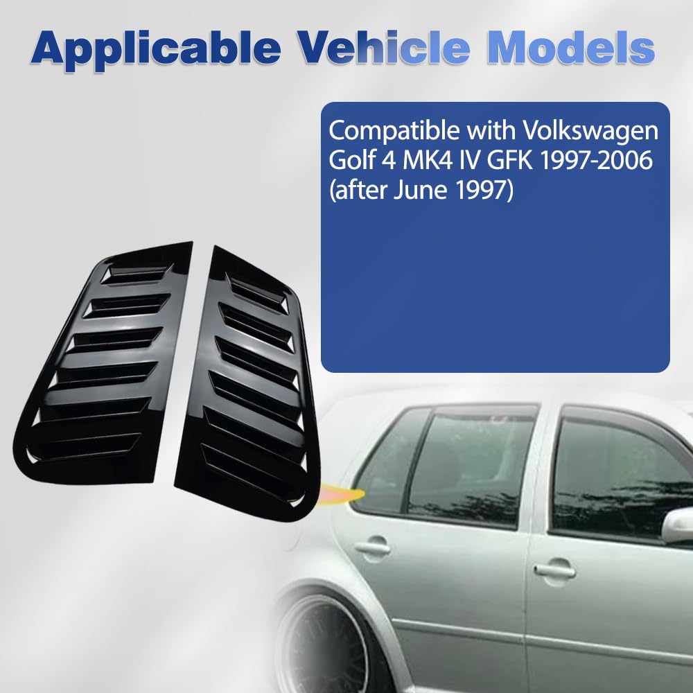 Osłona żaluzji tylnej szyby samochodu, akcesoria do Volkswagena Golf 4 MK4 IV GFK 1997-2006, błyszcząca czerń