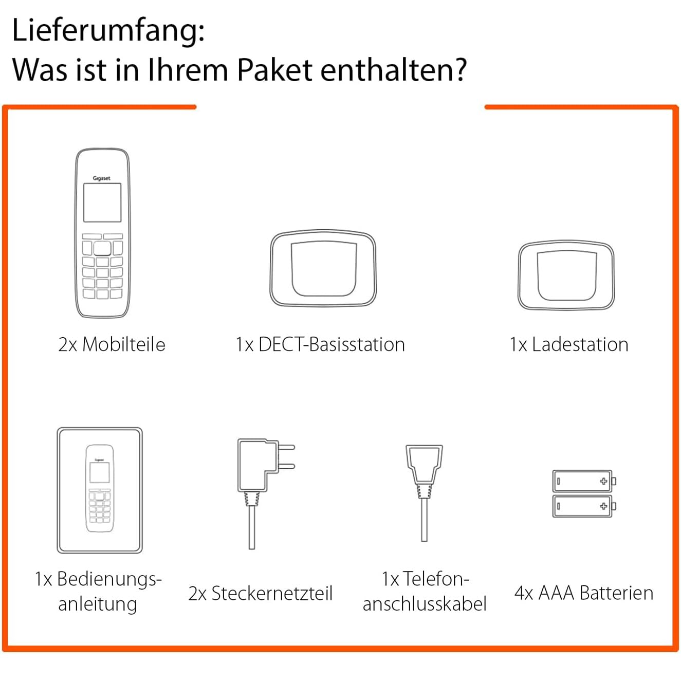 Gigaset Pure 220A Duo - 2 Schnurlose DECT-Telefone mit Anrufbeantworter - mit Call-Block-Taste und Freisprechfunktion - 80 Kontakten – Bild 6