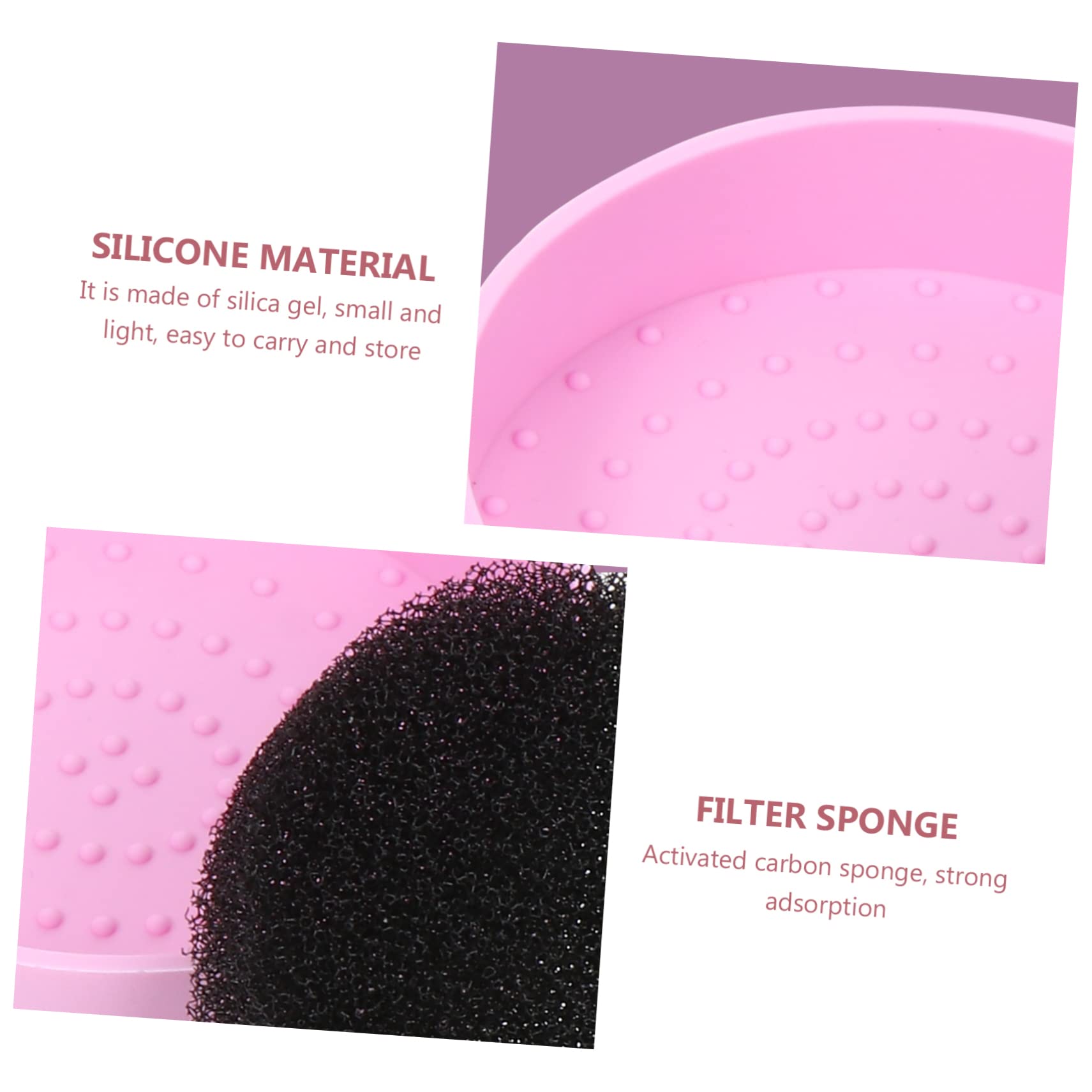 Beatifufu 4Pcs Eye Shadow Brush Cleaning Sponge Soft Cosmetic Brush Cleaner Tool for Effortless Makeup Brush Maintenance for Removing Powder Residue