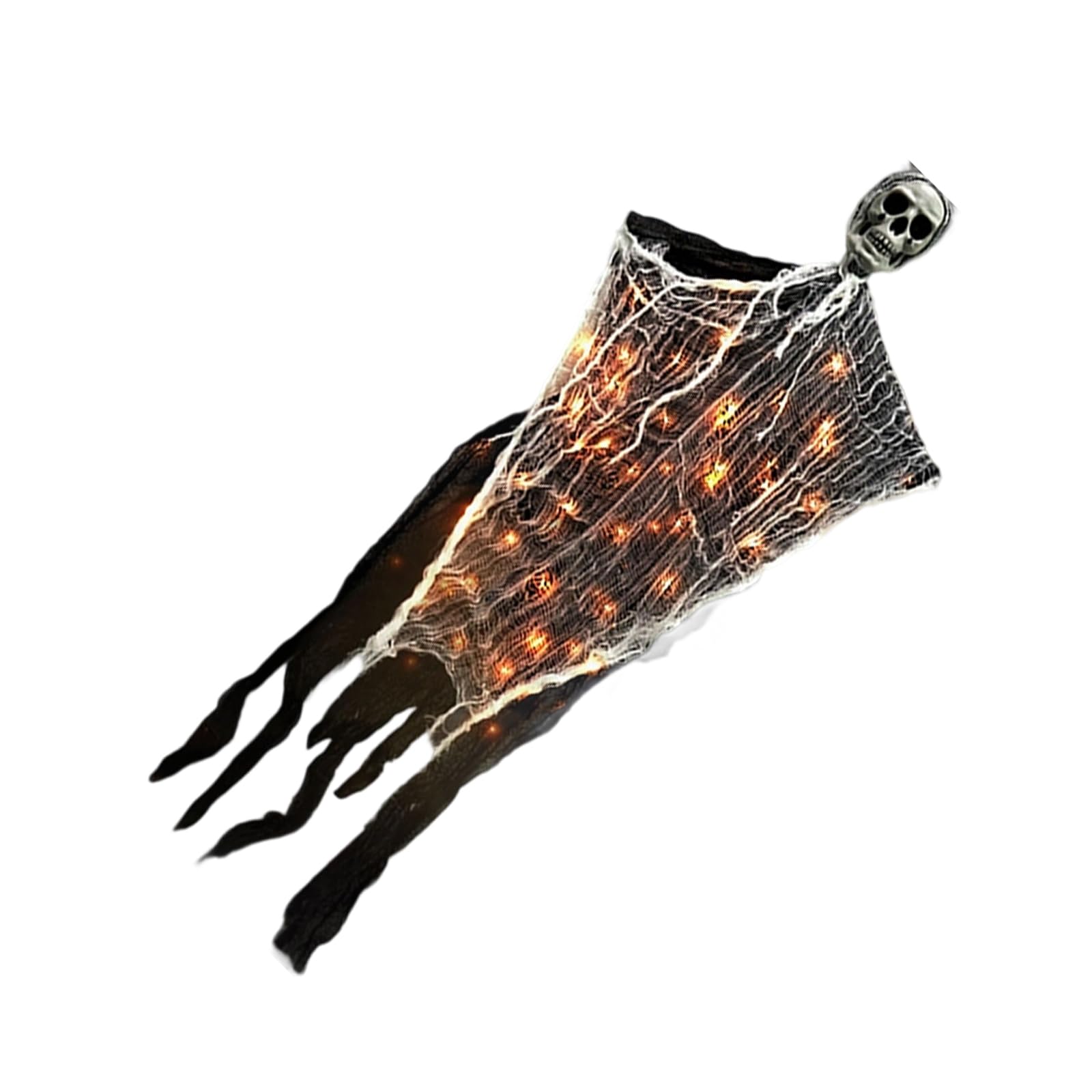 Elnwnnkc Hanging LED Lighted Skeletons Specter Halloween Decoration with Adjustable Arms for Indoors Outdoor Eerie Party Decors LED Light Up Skeletons Ornament