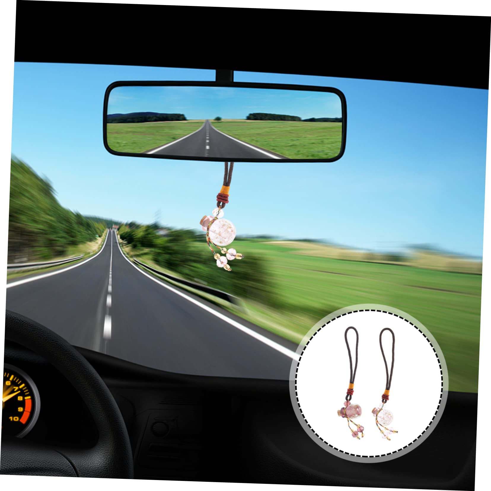 minkissy 8piezas Collar Difusor De Aceites Esenciales Colgantes De Vidrio Botellas De Perfume Decoración Para Auto Para Amigos y Familia