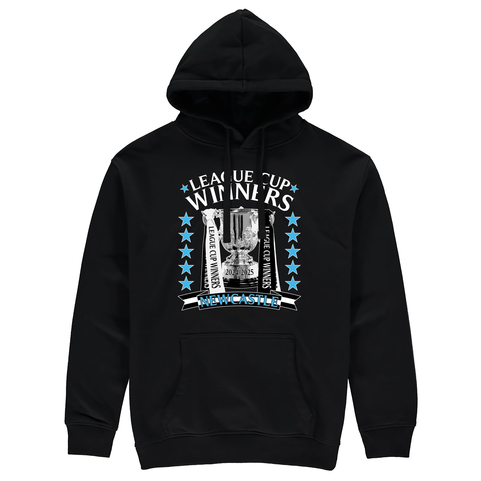 Partisan Newcastle League Cup Winners Hoodie - Black - Adult (UK, Alpha, XXL, Regular, Regular, Black)