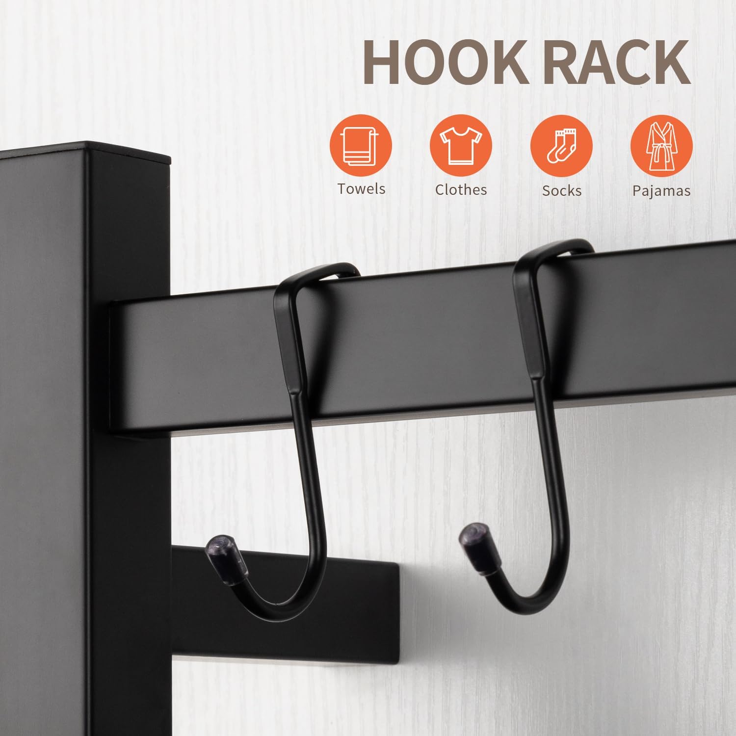 Wall Mounted Towel Warmer Square 6 Bars with Plug-in and Hardwired Options 3 Working Modes Black Stainless Steel 21" W 34" H