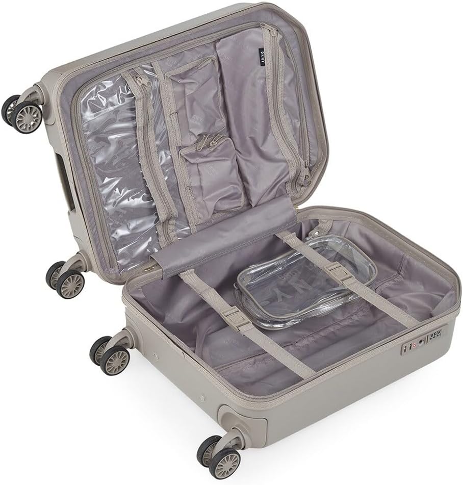 DKNY Unisex-Adult Metal Logo, Clay, 21" Carry On