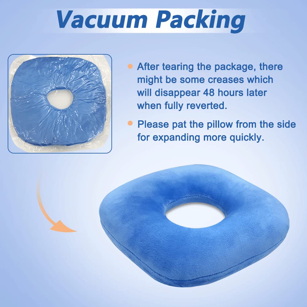 Cuscino Con Foro Per Orecchie - Memory Foam, 44 Cm, Per Chi Dorme Di Fianco, Piercing, Mal D'Orecchie, Grigio