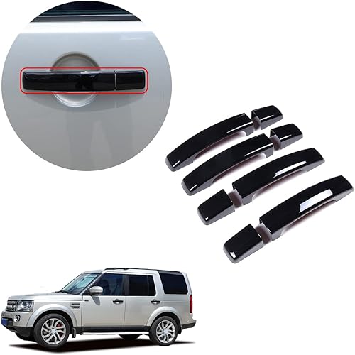 Miniatura 2 de HAPPYHORSE Compatible con Land Rover LR4 Discovery 4 2009-2016  Range Rover Sport 2010-2013 Cubierta protectora negra para manija de puerta,