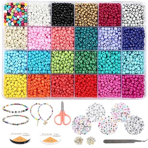 Reviews de Kits para hacer bisutería Top 10. 47 Ausein Kit de Cuentas,7200 Cuentas de Cristal,DIY Pulseras Collares Bisutería con Cuentas de Letras,Cuentas para Joyería con Tijeras y Pinzas para niños,Crear Artesanías...