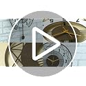 Image of Stylish Large Metal Wall Clock for Living Room with Pendulum | Luxury Modern Decorative Wall Clock for Bedroom, Hall, Office, Dining Room & Home Decor (Antique Gold 18 Inch)