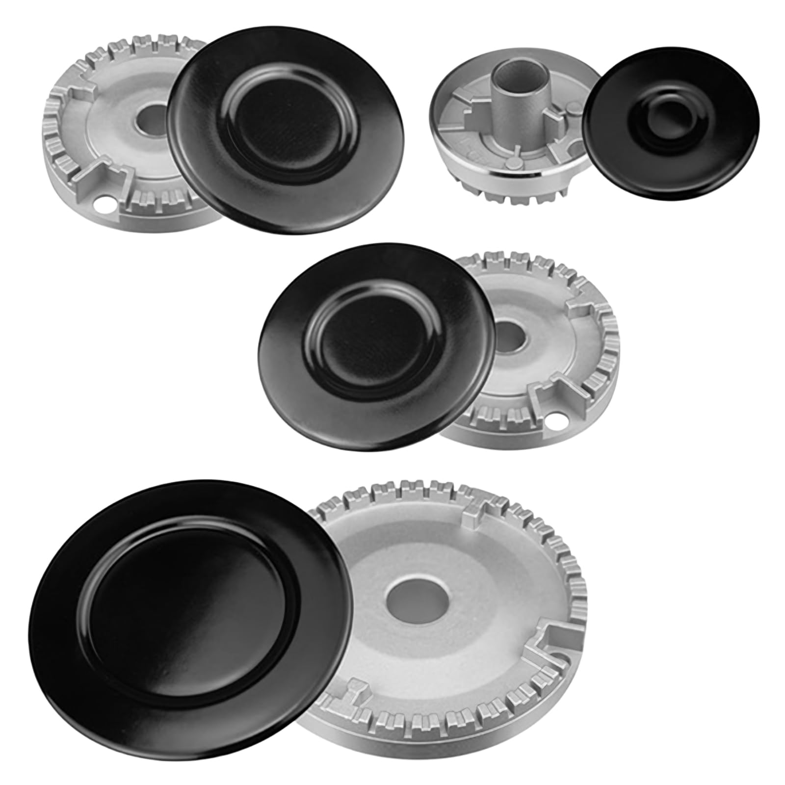 8 PCS Cooker Hat Set, Oven Gas Hob Covers Gas Stove Burner Cap Oven Hob Covers 55mm 75mm 100mm 130mm Gases Lid Kit for Most Gases Stove Burners