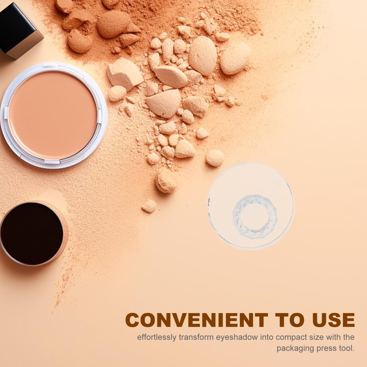 FOMIYES Eye Shadow Plate Pressed Stamper Blush Pressing Stamper Eyeshadow Pressure Stamper Blush Repairing Tool Shadow Seal Eye Shadow Press Tool Delicate Eyeshadow Stamper Acrylic