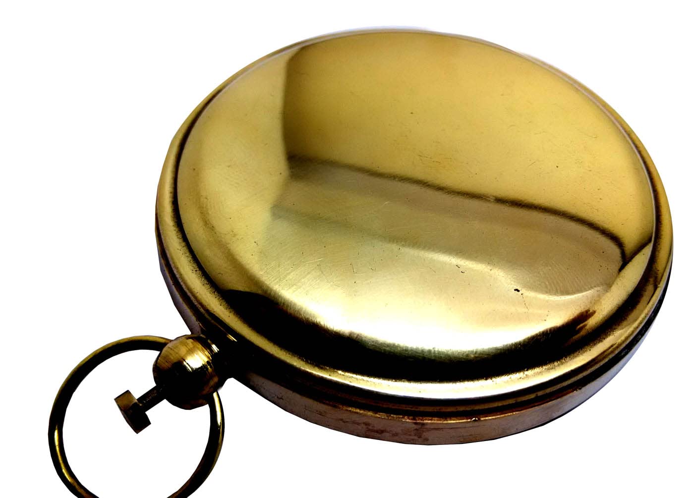 Brújula de navegación náutica de latón, botón pulsador, Grabado Jumbo 7,50 cm