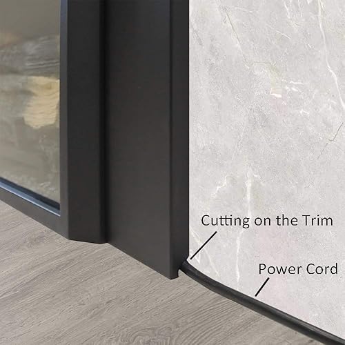 Miniatura 7 de LegendFlame Carl 30 pulgadas con kit de molduras, inserto de chimenea eléctrica, calentador de chimenea 7501500 W, sonido crepitante de fuego,