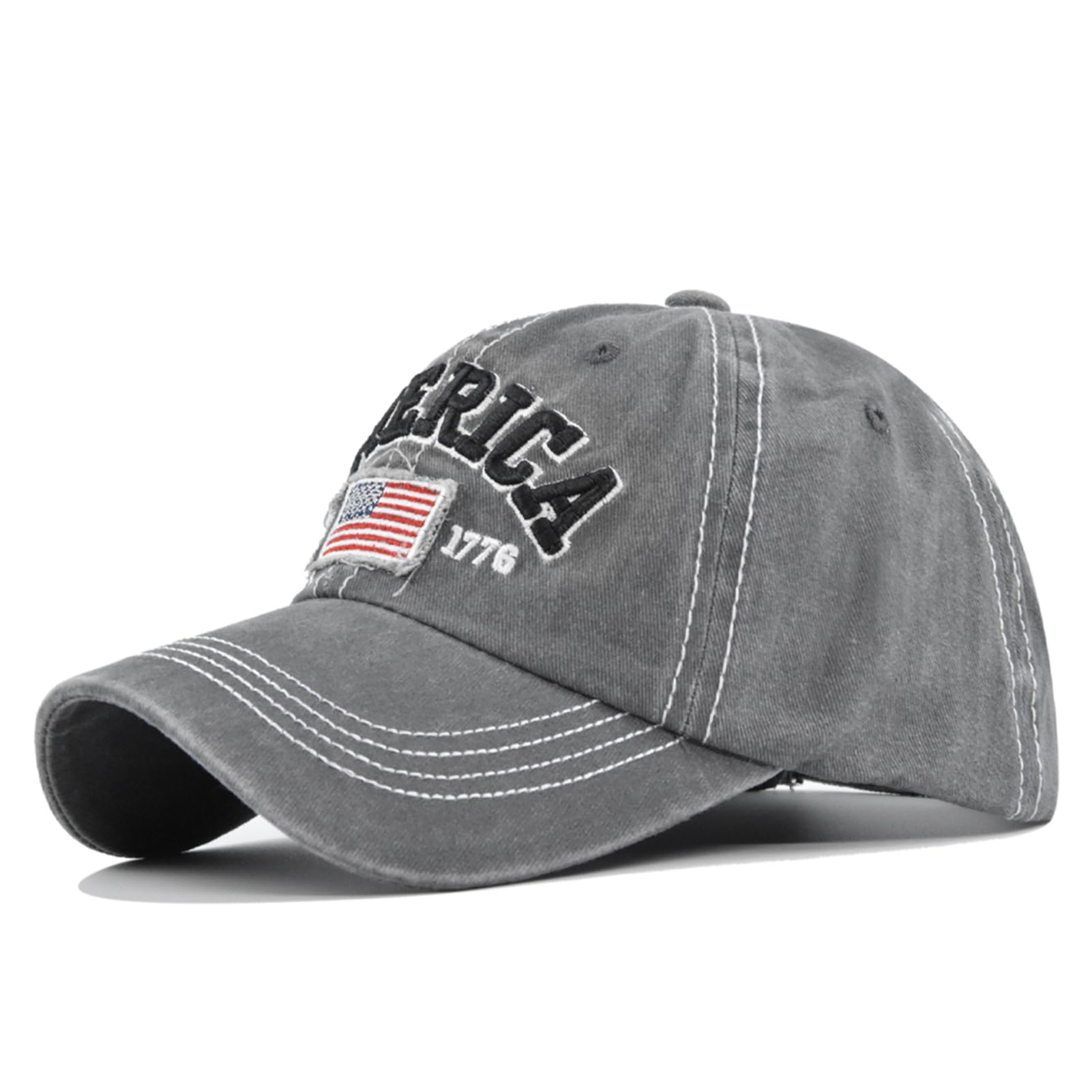 Cot-Oath Mens Baskeball Cap Women Hat - American Flag Hat Unisex Adjustable Trucker Hat Retro
