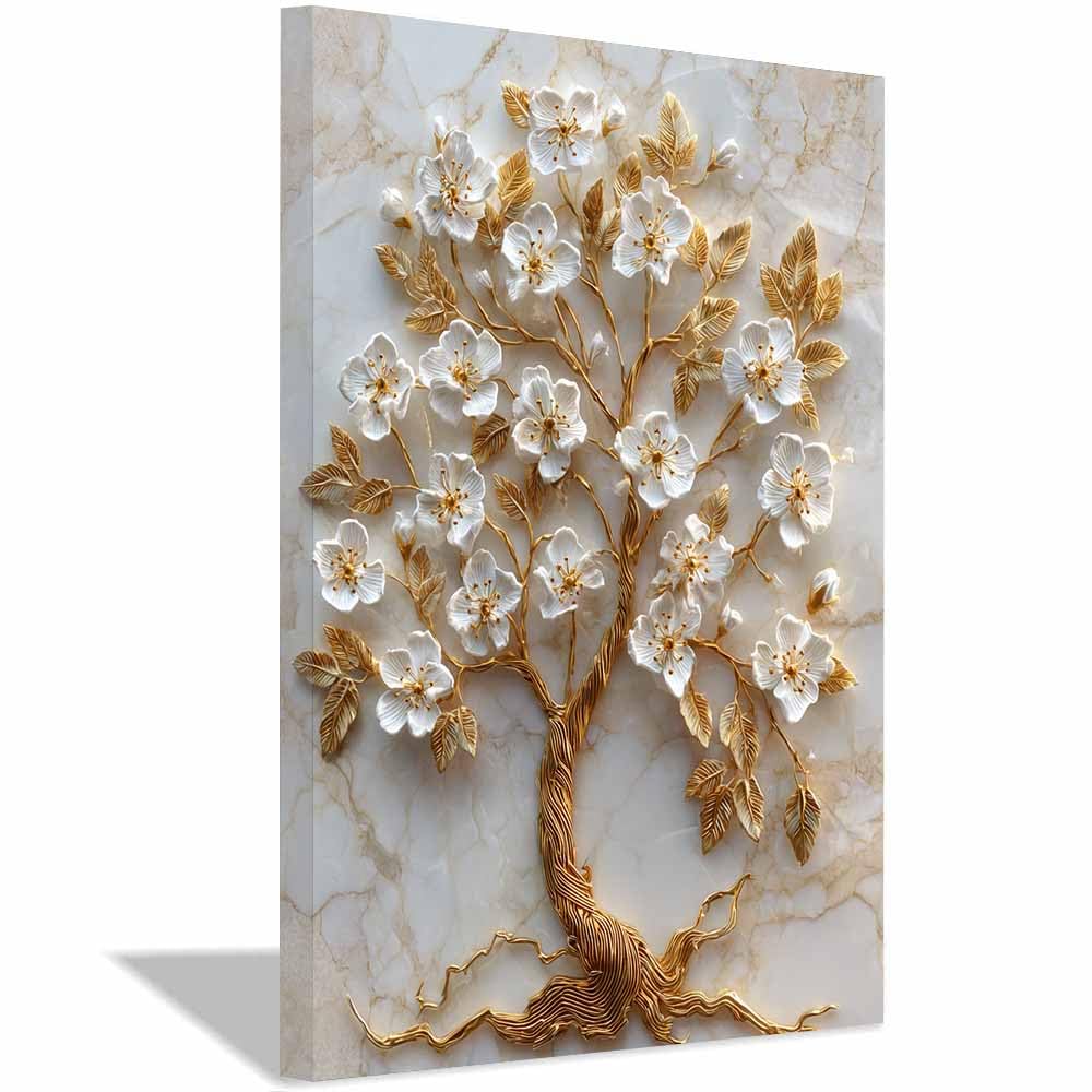 XENIOU Tree Canvas Wall Art Reflect Glow Tree canvas painting wall art, Living Room Bedroom Hallway Stairs Decoration.(Multicolor)-70x100cm Framed