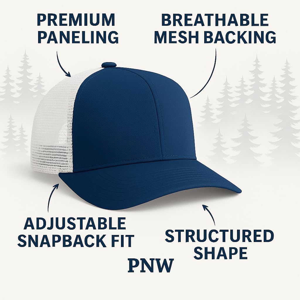 Everest Trucker Hat - Mesh Snapback Baseball Cap w/Base Camp Woven Patch