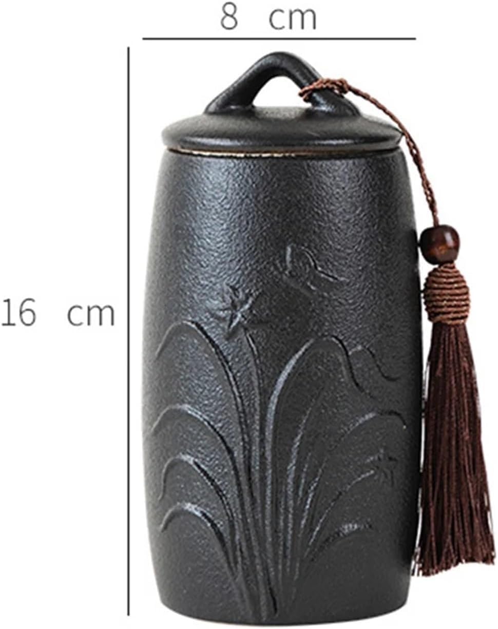 Barattolo di Porcellana per Zenzero, urna per Ceneri di Animali Domestici Bianchi, urne funerarie in Ceramica, cremato Umano (4 300 ml 6,5 x 12 cm)