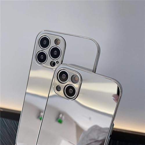 Miniatura 2 de YTanazing Compatible con iPhone 15 Pro Max Mirror Case para mujeres y niñas, maquillaje lindo de lujo brillante espejo trasero diseño chapado en